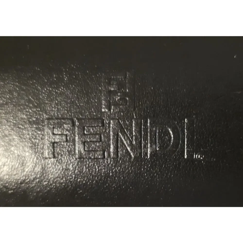 Fendi Watch Box-Empty-Black-Embossed Fendi on Top-Black Interior - Picture 3 of 6